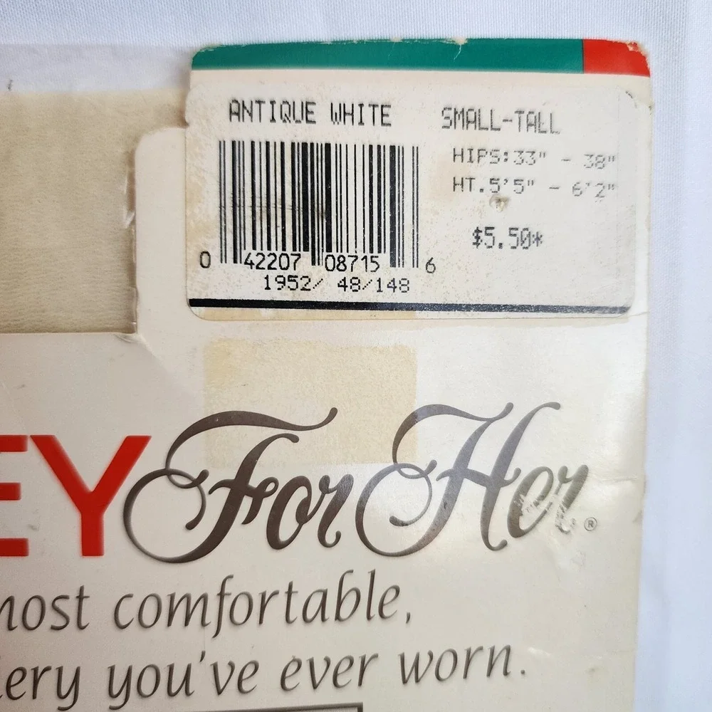 Jockey for Her Bodyshaper‎ Pantyhose Hosiery Antique White Sz Small Tall New